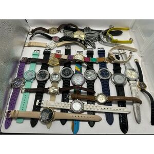 Mixed Brands Womens Watches Lot Of 25 For Parts Or Repair C7